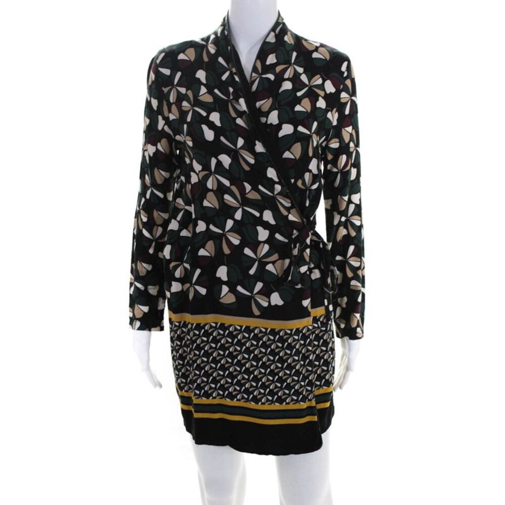 Deby Debo Womens Ophelia Printed Dress Black Blue Red Size Medium 11214380